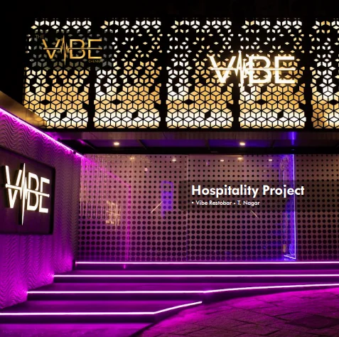 Hospitality project at Vibe Restobar T Nagar