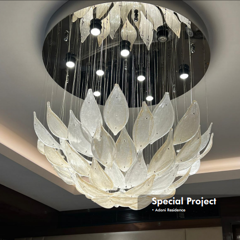 Special chandelier installation
